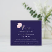 ネイビーモダンブルーピンクローズ金ゴールド結婚予算 (スタンド正面)