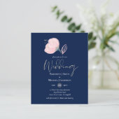 ネイビーモダンブルーピンクローズ金ゴールド結婚予算 (スタンド正面)