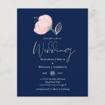 ネイビーモダンブルーピンクローズ金ゴールド結婚予算