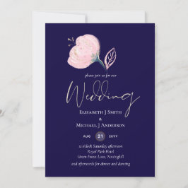 ネイビーモダンブルーピンクローズ金ゴールド結婚予算