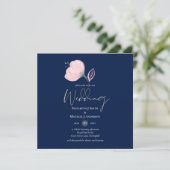 ネイビーモダンブルーピンクローズ金ゴールド結婚予算 (スタンド正面)