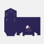 ネイビーモダンブルーピンクローズ金ゴールド結婚予算 フェイバーボックス (折り畳みなし)