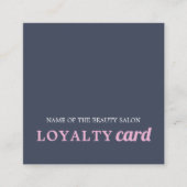 ネイビーモダンブルーピンク美しいロイヤリティカード ロイヤリティカード (正面)