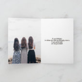 ネイビーモダンブルーフォトコラージグリッド21誕生日 カード (内部)