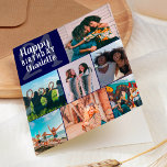 ネイビーモダンブルーフォトコラージグリッド21誕生日 カード<br><div class="desc">ネイビクールーの青い写真collage grid 21モダンの誕生日、あなたの友人の写真の8を追加しますお気に入りのとスクリプモダントのフォントのタイポグラフィ。メッセージを追加する。</div>