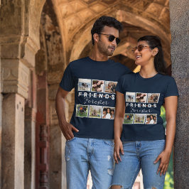 ネイビーモダンブルーフレンズForever Photo Collage Tシャツ