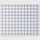 ネイビーモダンブループレイド|大きいパターン| ラッピングペーパー (フラット)