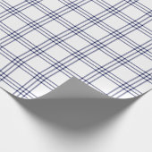 ネイビーモダンブループレイド|大きいパターン| ラッピングペーパー (角)