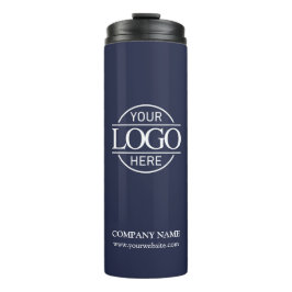 ネイビーモダンブループロモーション会社のビジネスロゴ タンブラー