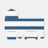 ネイビーモダンブルーホワイトストライプパターン フェイバーボックス (折り畳みなし)