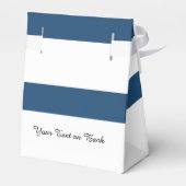 ネイビーモダンブルーホワイトストライプパターン フェイバーボックス (裏面サイド)