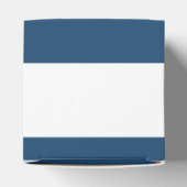 ネイビーモダンブルーホワイトストライプパターン フェイバーボックス (上部)