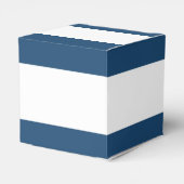 ネイビーモダンブルーホワイトストライプパターン フェイバーボックス (裏面サイド)