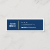 ネイビーモダンブルーホワイト卒業写真インサート コーリングカード (裏面)