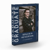 ネイビーモダンブルーボーイ卒業 フォトブロック (左)