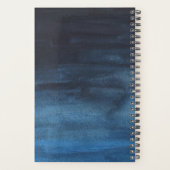 ネイビーモダンブルーロゴビジネス プランナー手帳 (裏面)