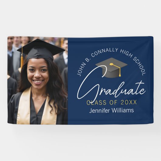 ネイビーモダンブルー大学院写真修士会 横断幕 (横)