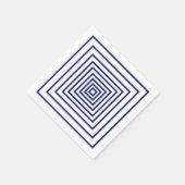 ネイビーモダンブルー白方幾何学模様 スタンダードカクテルナプキン (角)