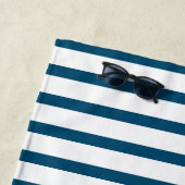 ネイビーモダンブルー&ピンクバチェロレッテギフト ビーチタオル (インサイチュ)