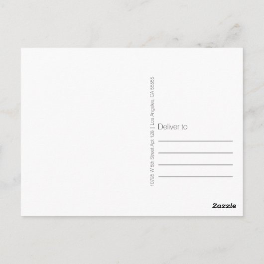 ネイビーモダンブ感謝していル君はがき ポストカード (裏面)