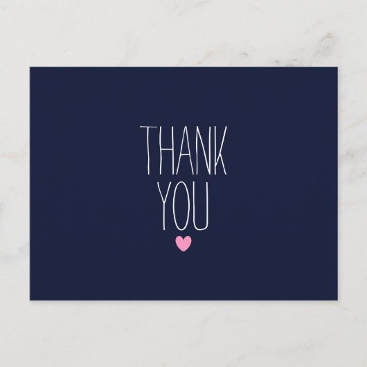ネイビーモダンブ感謝していル君はがき ポストカード (正面)