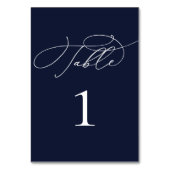 ネイビーモダンブ結婚ルーの表番号 テーブルナンバー (正面)