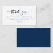 ネイビーモダンミニマリズムフォント誕生日ありがとう エンクロージャーカード (正面/裏面)