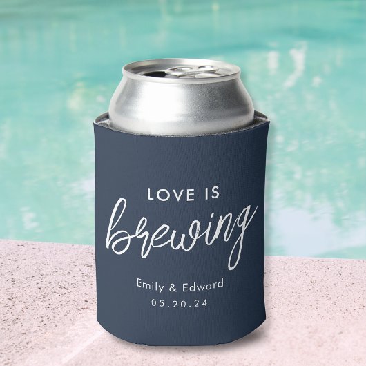 ネイビーモダンラブが醸造結婚式の引き出物 缶クーラー