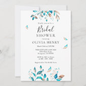 ネイビーモダン素朴ブライダルシャワー 招待状 (正面)