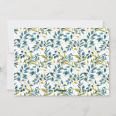 ネイビーモダン金ゴールド水彩写真クリスマス シーズンカード (裏面)