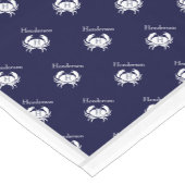 ネイビーモノグラムのブルーホワイトカ航海のニショートTa ショートテーブルランナー (コーナー)