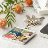 ネイビーモノグラムフォトコラージュ キーホルダー (側面)