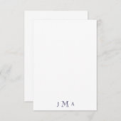 ネイビーモノグラム男らしフラットサンキューカード サンキューカード (正面/裏面)