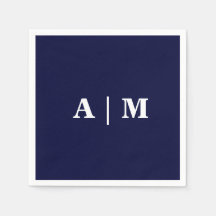 ネイビーモノグラム結婚のカクテル