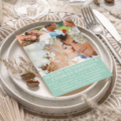 ネイビーユアフォトタイポグラフィ結婚式招待状 招待状