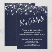 ネイビーライトストリングス　マルチパーパス　を祝おう 招待状 (正面/裏面)