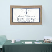 ネイビーライトハウスオンバーラップ航海のブライダルシャワー 横断幕 (トレードショー)