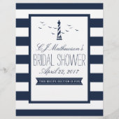 ネイビーライトハウス航海のブライダルシャワーディバイダー (正面)