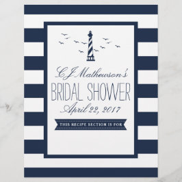 ネイビーライトハウス航海のブライダルシャワーディバイダー