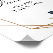 ネイビーライトブルーフローラの好意 ポスター (角)