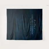 ネイビーラスター ダークブルー ウェディング フォトブース バックドロップ タペストリー (正面(横))