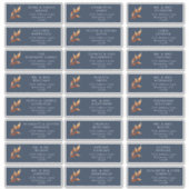 ネイビーラストゲスト住所 シール (正面)