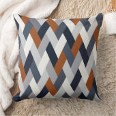 ネイビーラストジオメトリVI クッション (ブランケット)