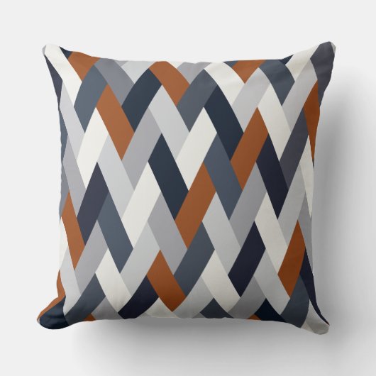 ネイビーラストジオメトリVI クッション (正面)