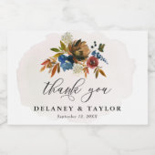 ネイビーラストボホフローラサンキューミカスタマイズニミニ スパークリングワインラベル (シングルラベル)