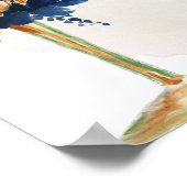 ネイビーラストボホフローラブライダルシャワーウェルカム ポスター (角)