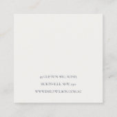 ネイビーラスト金ゴールドトロピカルリーイヤリングディスプレイ スクエア名刺 (裏面)