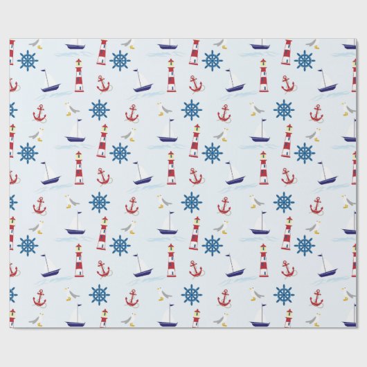 ネイビーラッピング紙 ラッピングペーパー (フラット)