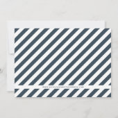 ネイビーラベル モダン写真 セーブ・ザ・デート アナウンスメント (裏面)