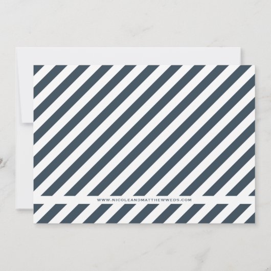 ネイビーラベル 現代の写真 セーブ・ザ・デートのお知らせ セーブザデート (裏面)